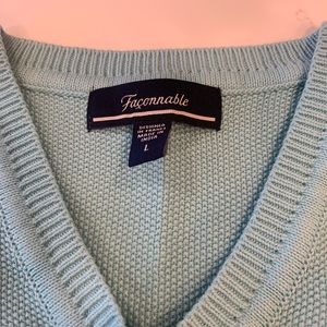 Men’s size large Faconnable V neck sweater,never worn